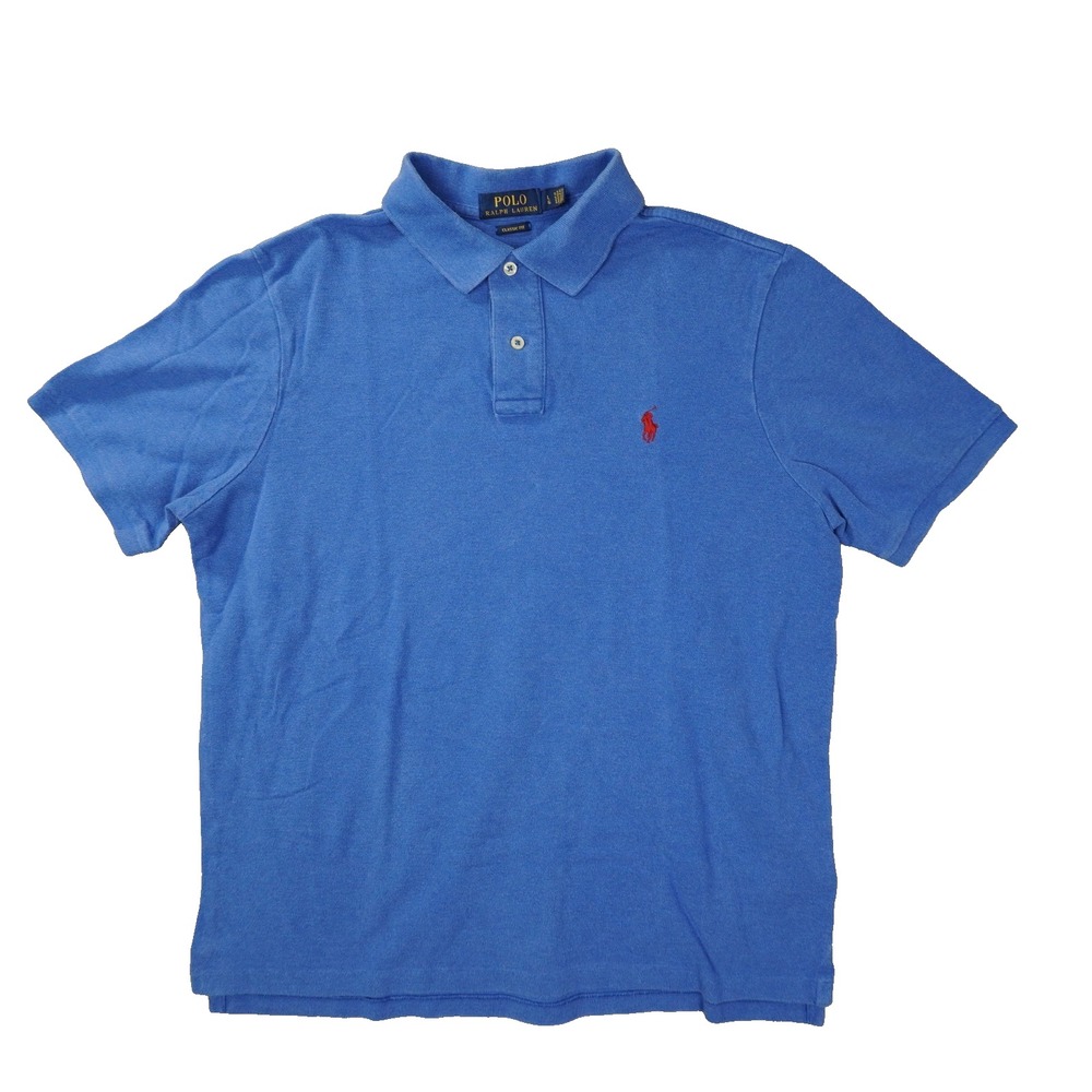 Polo Ralph Lauren Classic Fit Polo Shirt Men's Large Blue Preppy Old Money